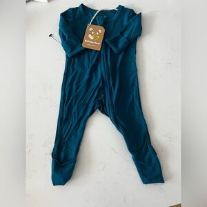 Bellabu Bear Teal Kids Footie One Piece